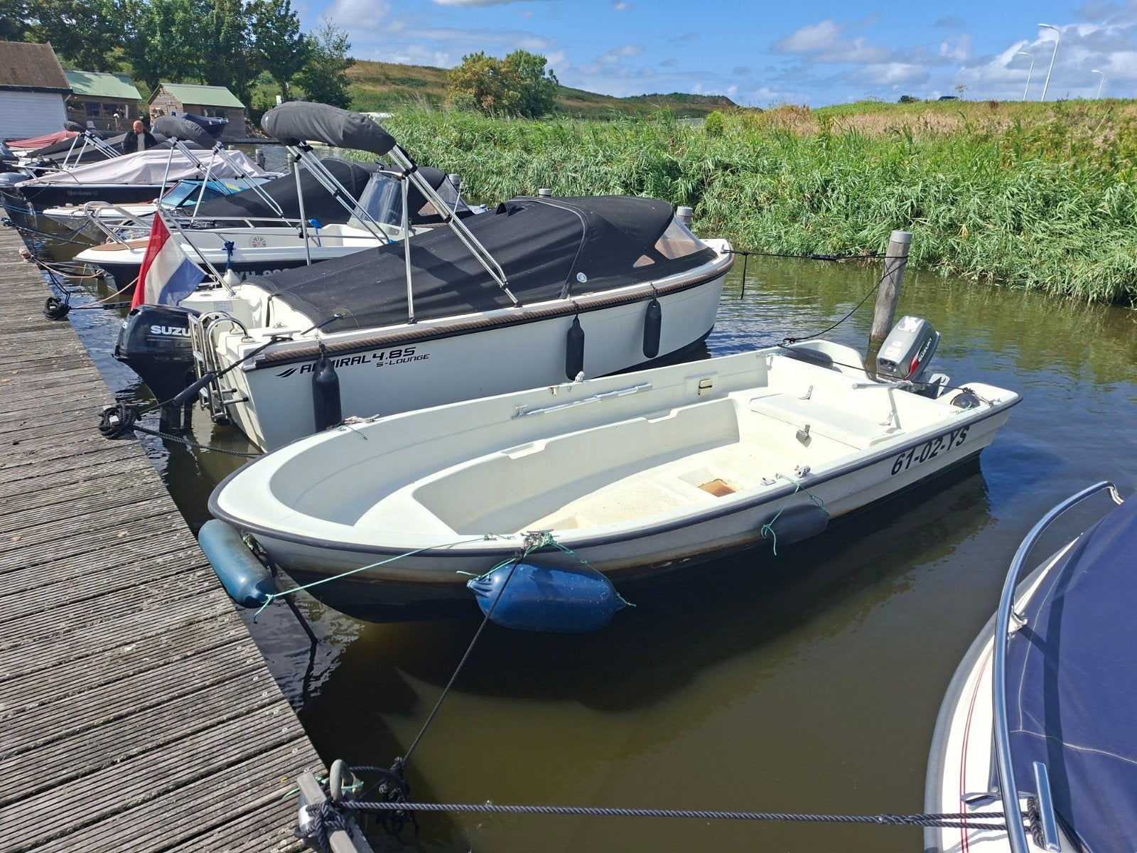 open polyester (vis)boot met Suzuki buitenboordmotor, Watersport en Boten, Ophalen