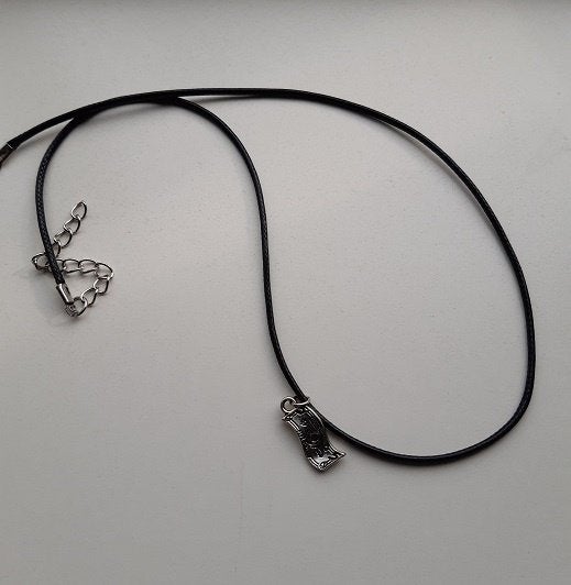 Koordketting wax zwart met hanger 5 dollar, Verstelbaar, Zwart, Nieuw, Ophalen of Verzenden
