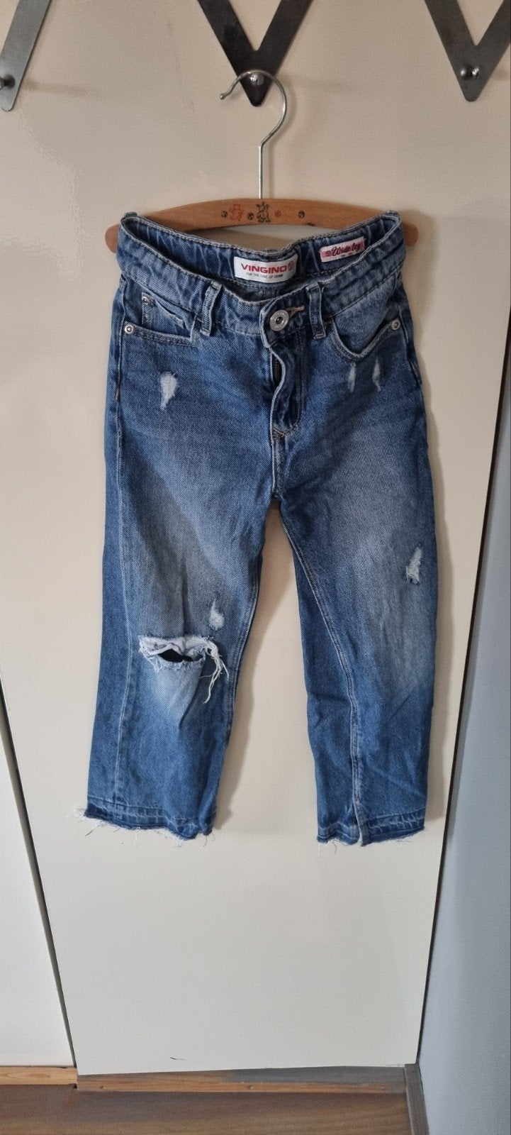 Vingino Wide Leg Jeans - Stoere Kinderbroek 116, Broek, Gebruikt, Meisje, Ophalen of Verzenden