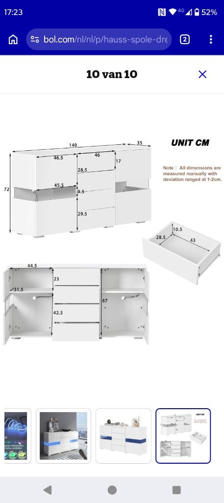 Dressoir twee stuks voor de prijs van 1!!, Ophalen, Hoogglans, 100 tot 150 cm, 25 tot 50 cm