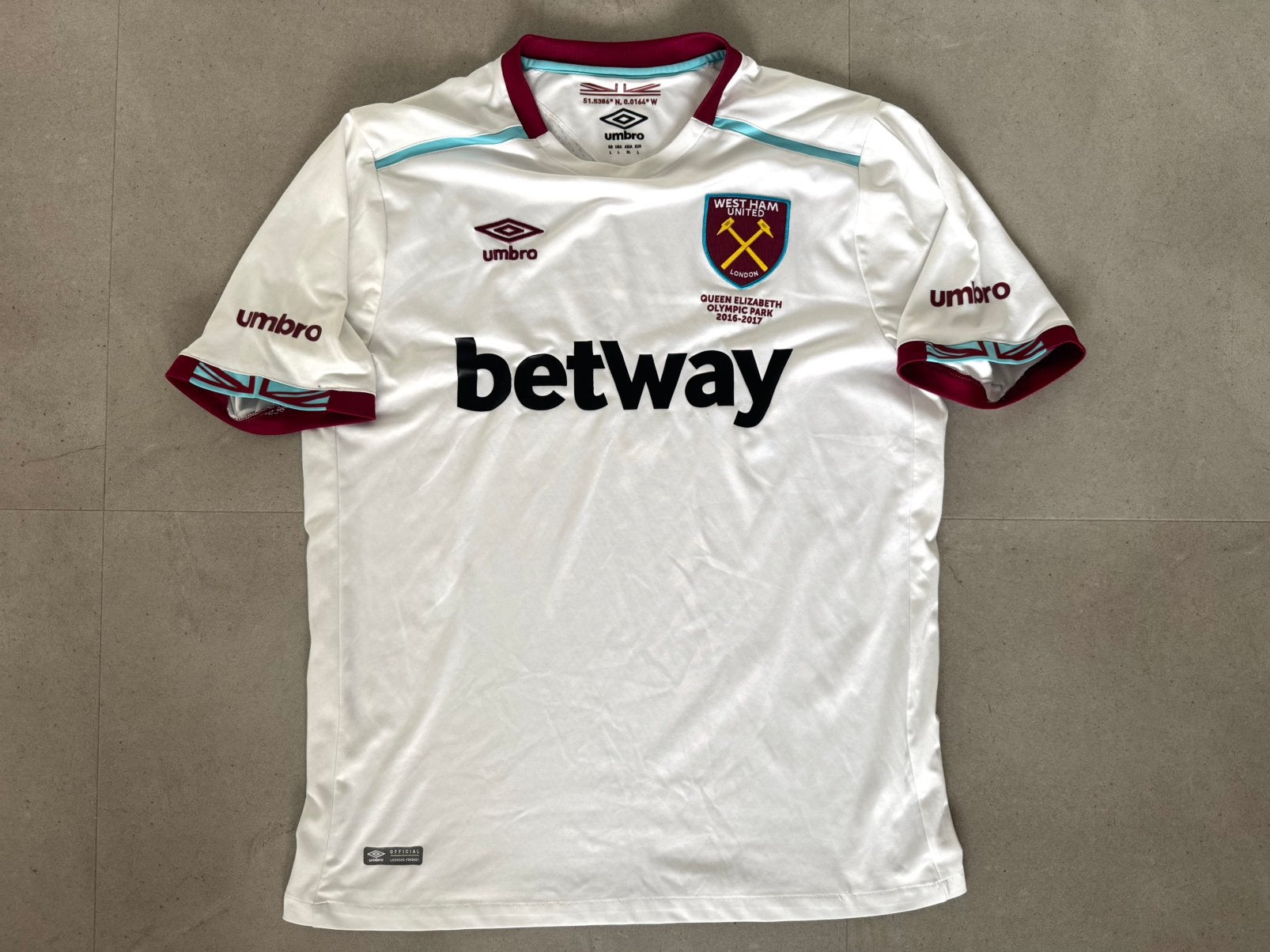West Ham United voetbal shirt 2016 2017 maat L, Maat L, Ophalen of Verzenden, Zo goed als nieuw, Shirt