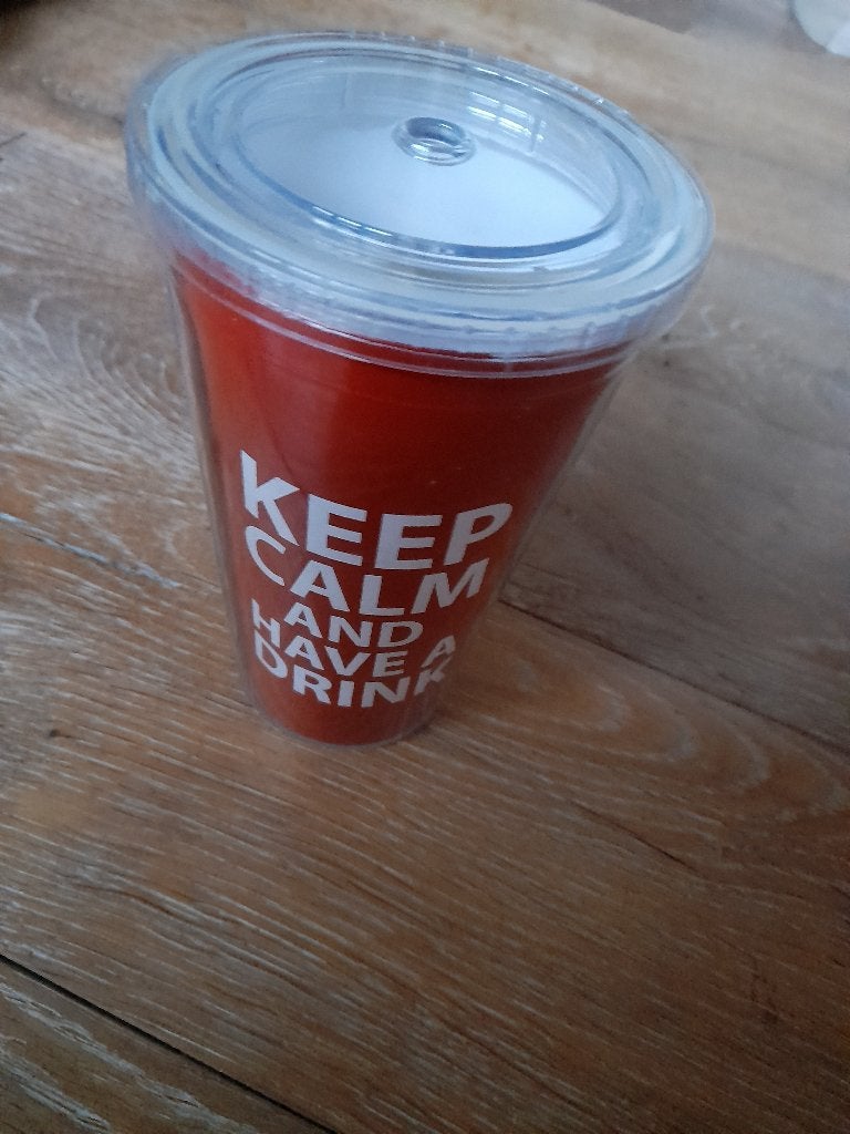 NIEUW MILKSHAKE BEKER MET KUNSTSTOF RIETJE, Ophalen of Verzenden, Nieuw