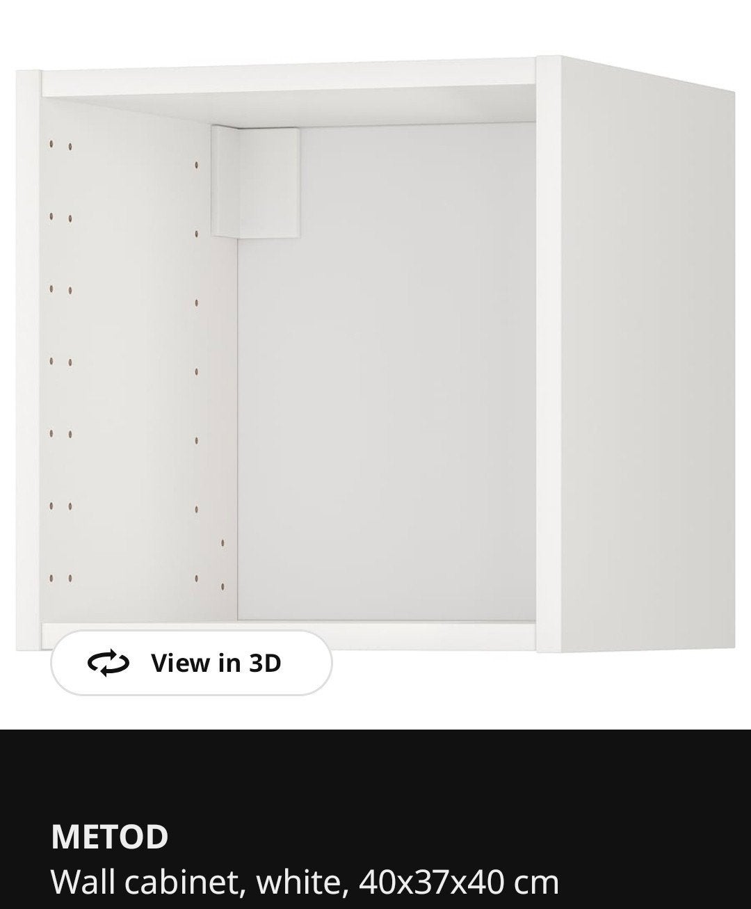 Ikea Metod bovenkast 40 breed 40 hoog 37 diep, Ophalen