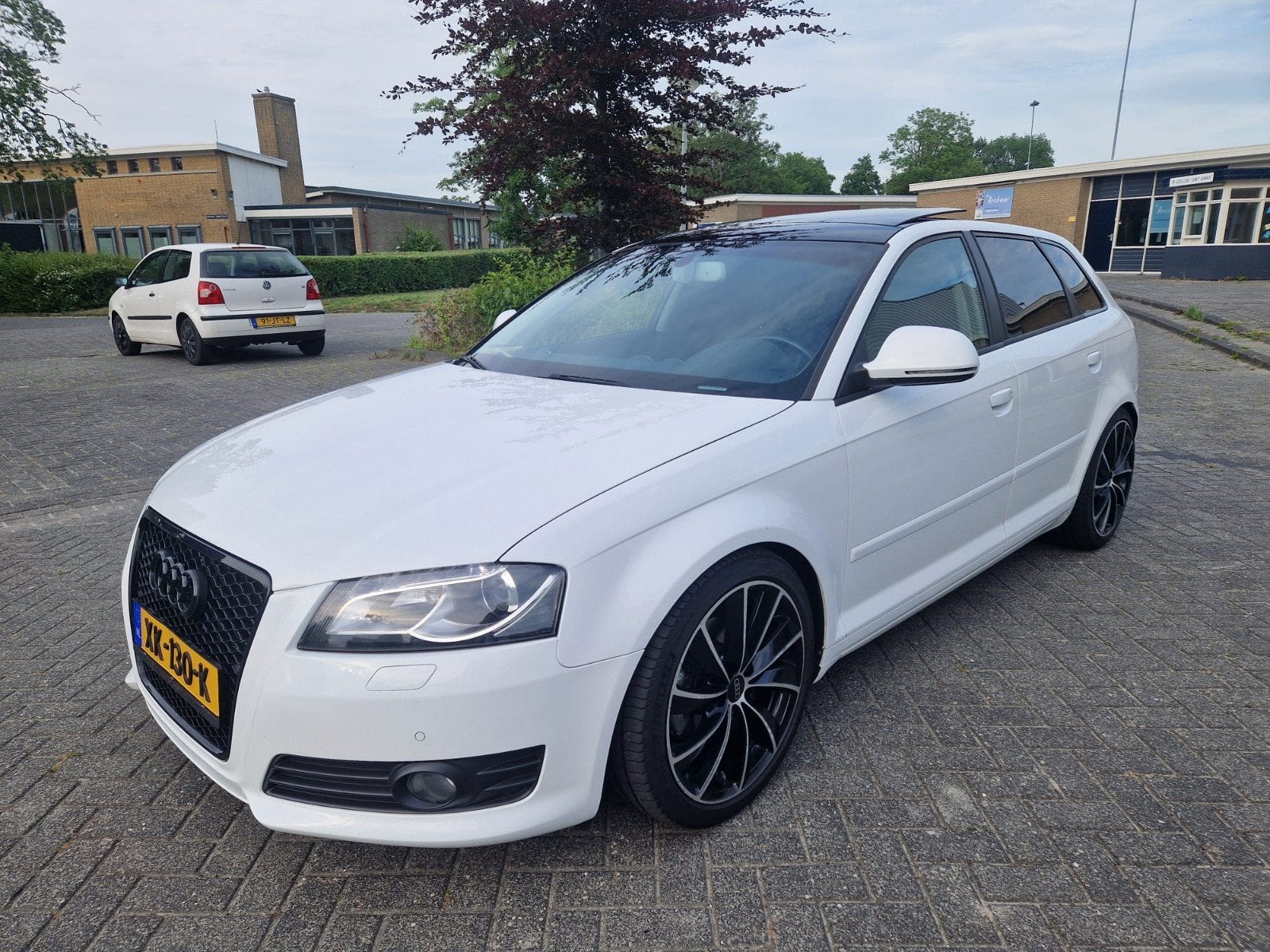 Audi a3 8p 1.8tfsi dsg met werk., Zwart, Wit, Lederen bekleding, Particulier