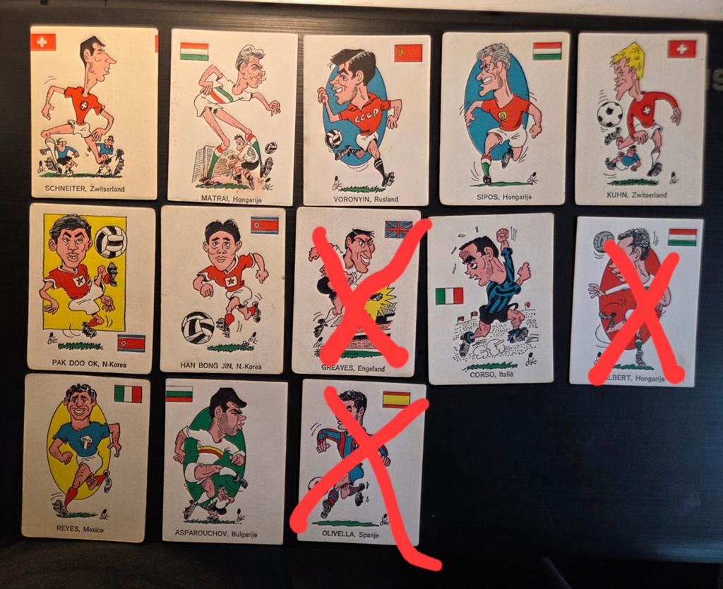 10 MONTY voetbal verzamel plaatjes Dik Bruynesteyn WK 1966, Ophalen of Verzenden, Gebruikt, Buitenlandse clubs, Poster, Plaatje of Sticker