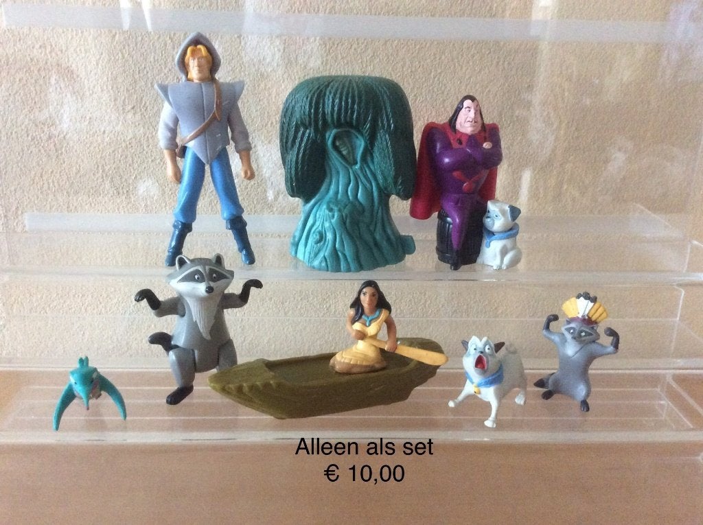 8x Disney pocahontas figuren, Verzamelen, Ophalen of Verzenden, Pocahontas of Kl. Zeemeermin, Zo goed als nieuw, Beeldje of Figuurtje