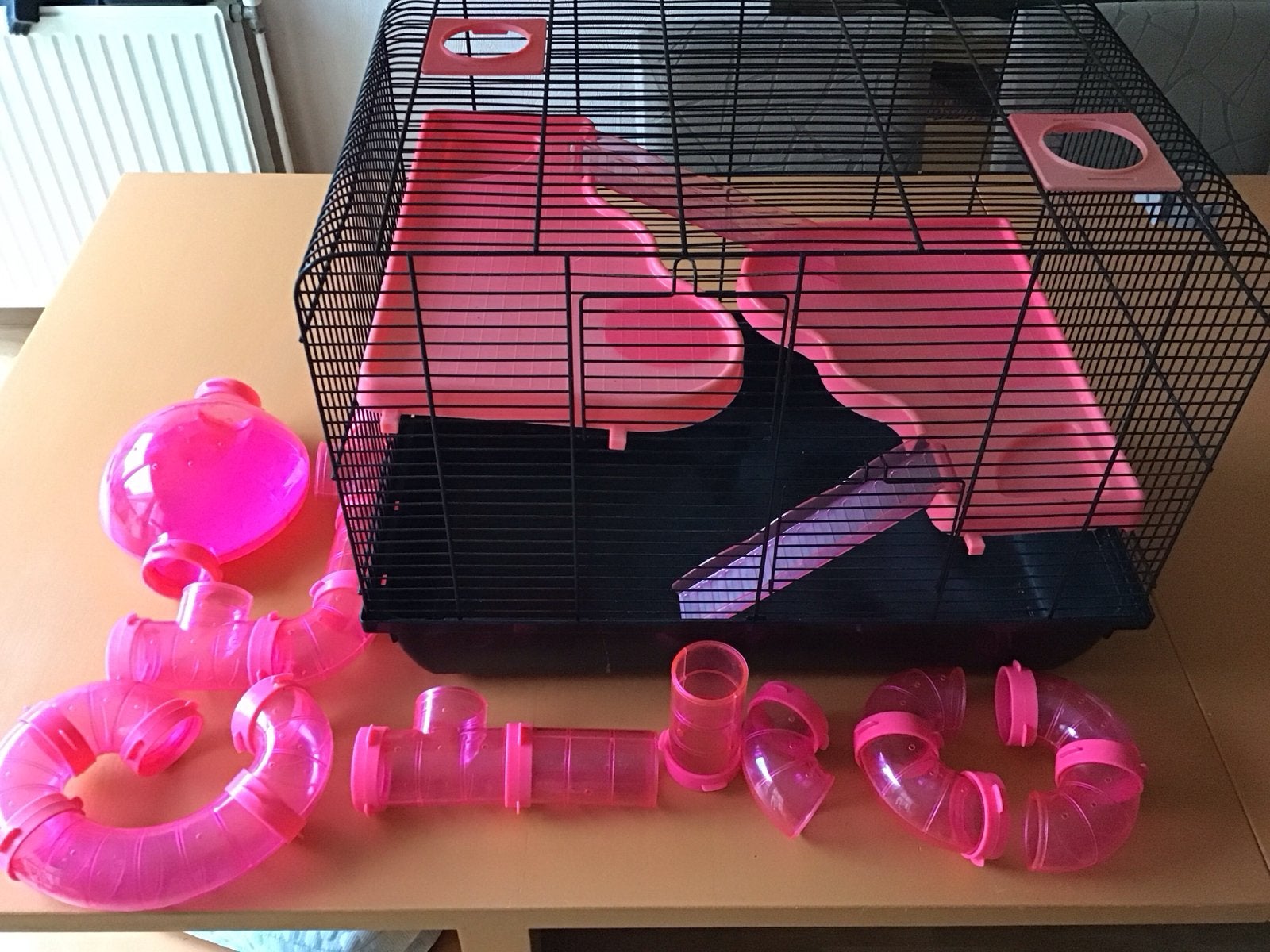 Hamster/kleine knaagdierenkooi, Dieren en Toebehoren, Kooi, Gebruikt, Minder dan 75 cm, Hamster