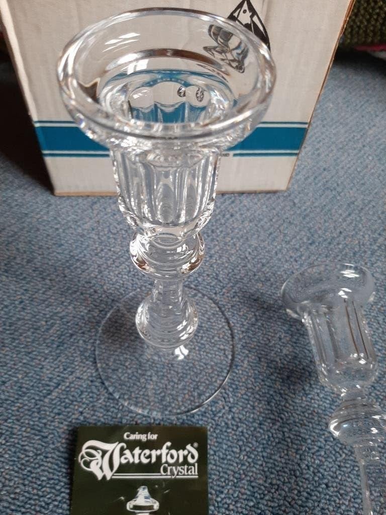 Prachtige set originele vintage Waterford Crystal kandelaars, Ophalen of Verzenden