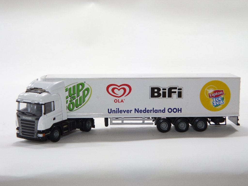 miniatuur vrachtwagen 1:50 Scania  Unilever, Ophalen of Verzenden, Gebruikt, Auto's