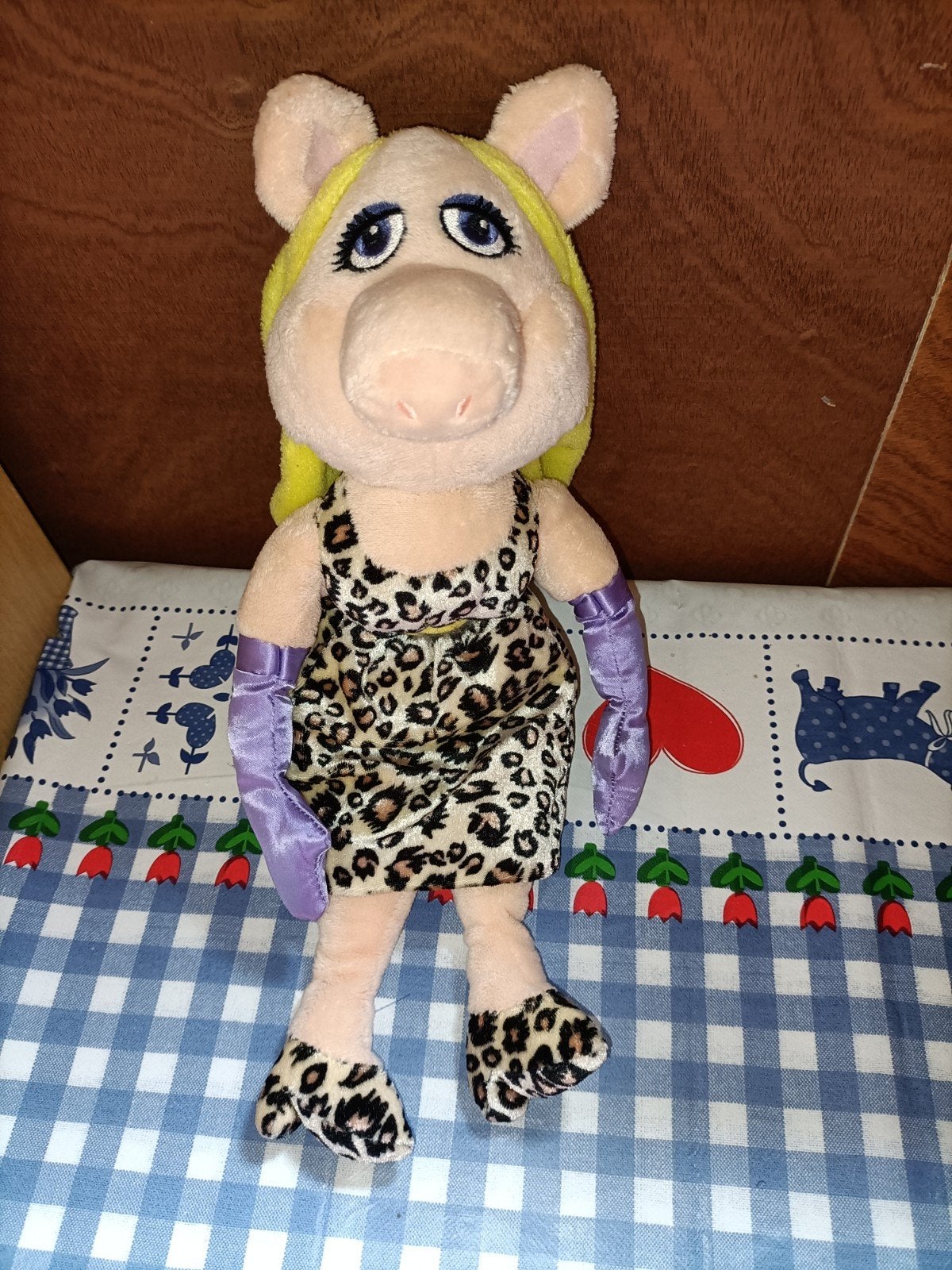 Miss Piggy knuffel met tijgerprint jurk The Muppets, Ophalen of Verzenden, Zo goed als nieuw, Overige typen