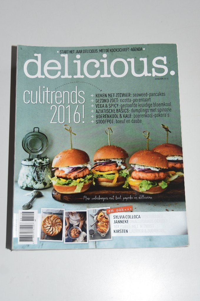 Delicious 2016 tijdschrift incl. Kerst nummer, Boeken, Verzenden, Zo goed als nieuw, Overige typen