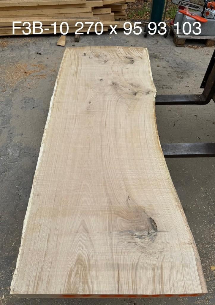 Eettafel eiken, tuintafel blad, boomrand, schaaldeel, Ophalen of Verzenden, Nieuw, Rechthoekig, Hout