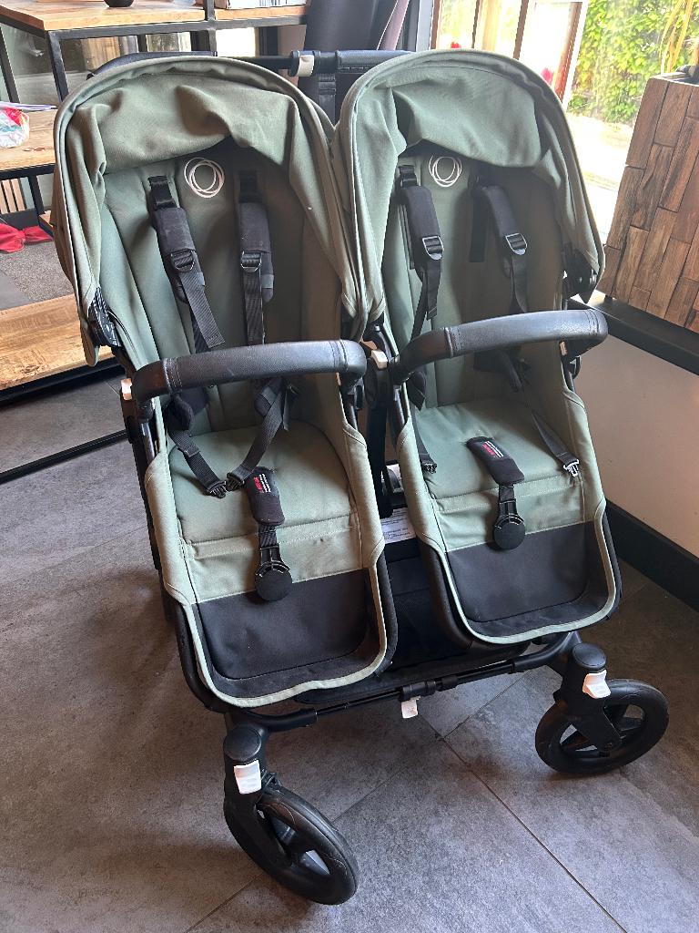 Bugaboo donkey 5 duo kinderwagen groen, Kinderen en Baby's, Kinderwagens en Combinaties, Ophalen, Gebruikt, Bugaboo, Combiwagen