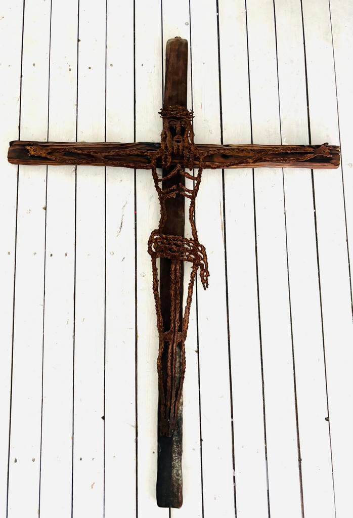 Groot jaren 70 kunstwerk, jezus sculptuur, Ophalen