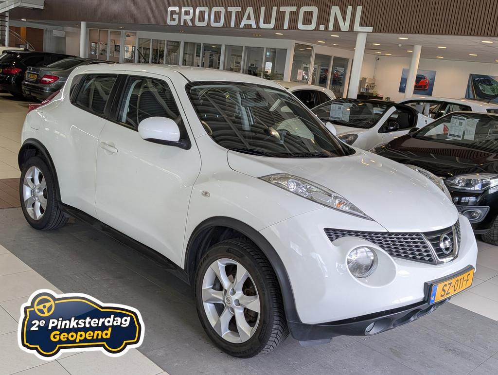 Nissan Juke 1.6 Acenta Airco, Cruise Control, Trekhaak, Stuu, Voorwielaandrijving, Euro 5, Stof, Zwart