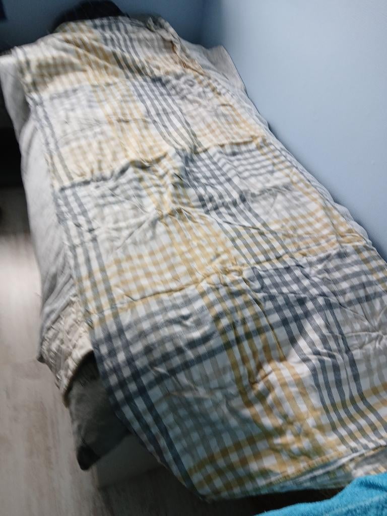 Dekbed flanel, Huis en Inrichting, Slaapkamer | Beddengoed, Ophalen, Tweepersoons, Wit, Deken of Dekbed