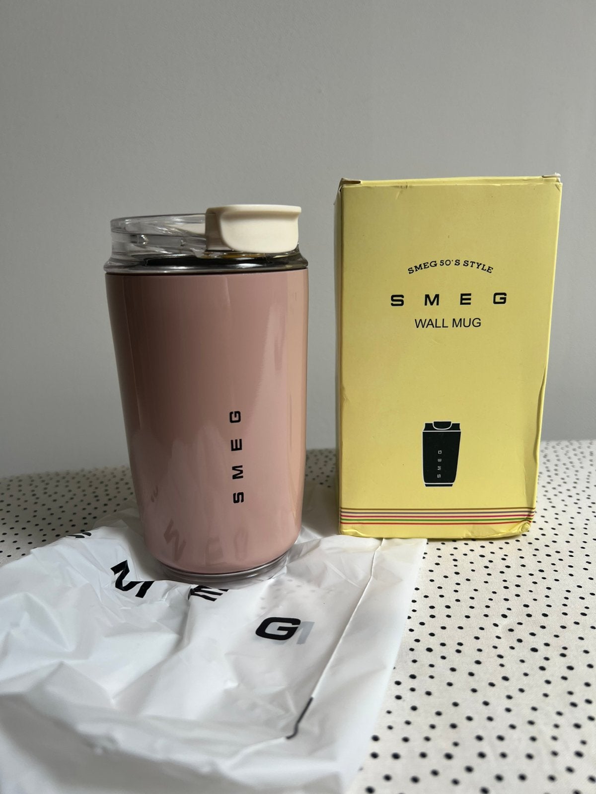 Smeg koffiedrinkbeker meeneembeker (nieuw) 240 ml, Witgoed en Apparatuur, Ophalen of Verzenden, Nieuw, Overige merken, Koffiekan