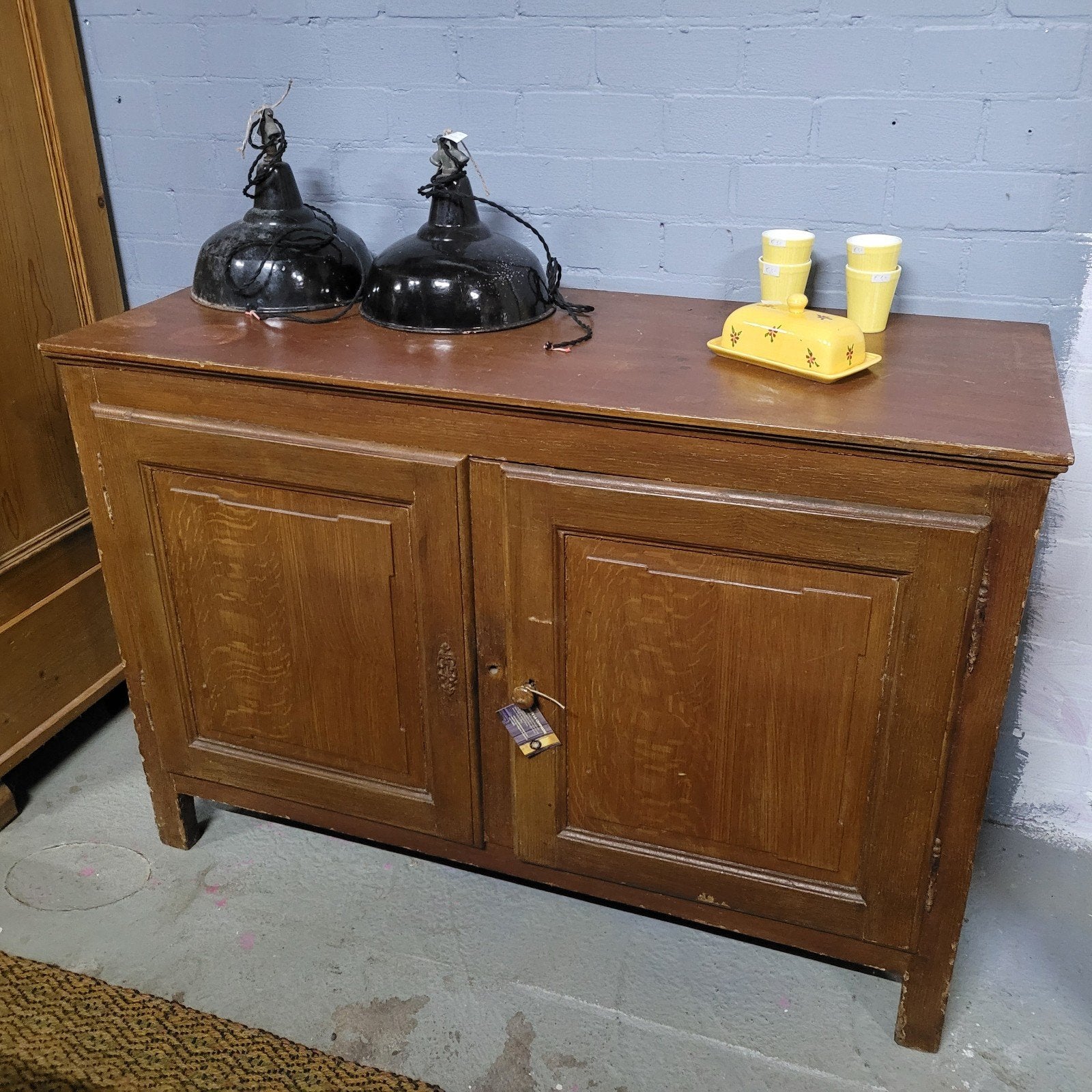 Brocante oude kast dressoir commode lage kast hoog 90 cm., Ophalen