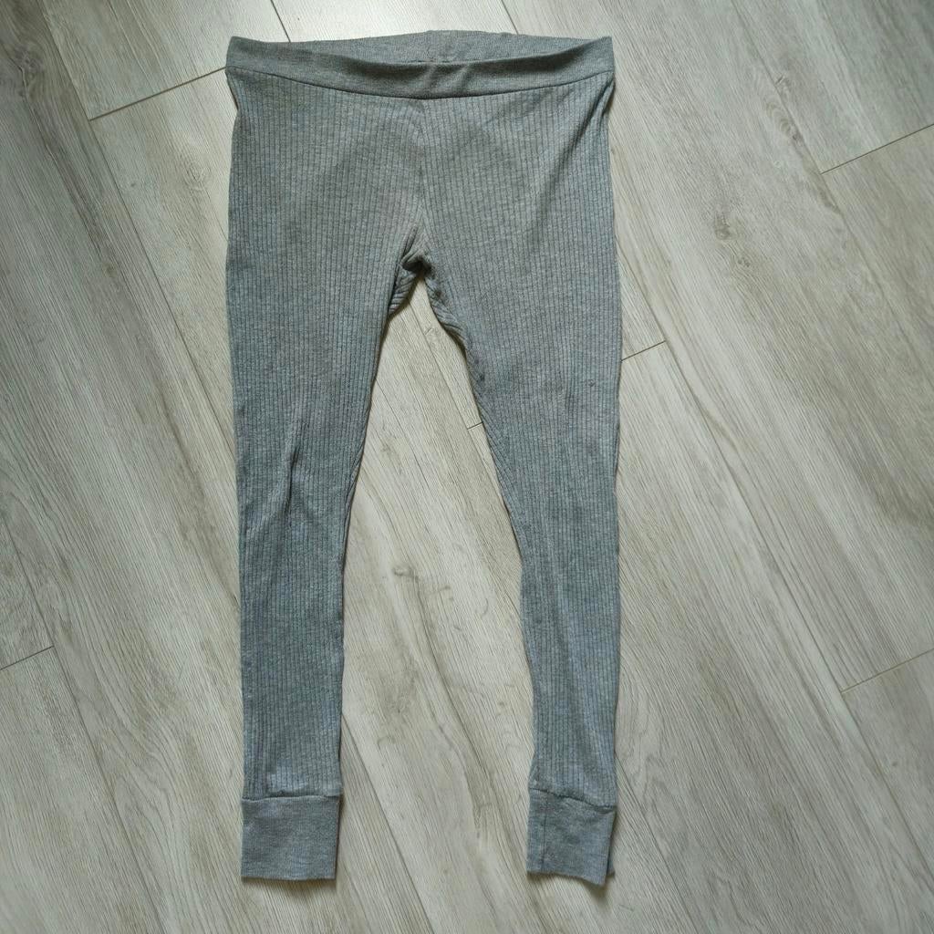 Opruiming: Grijs geribbelde legging, Ophalen of Verzenden, Gedragen, Grijs, Legging