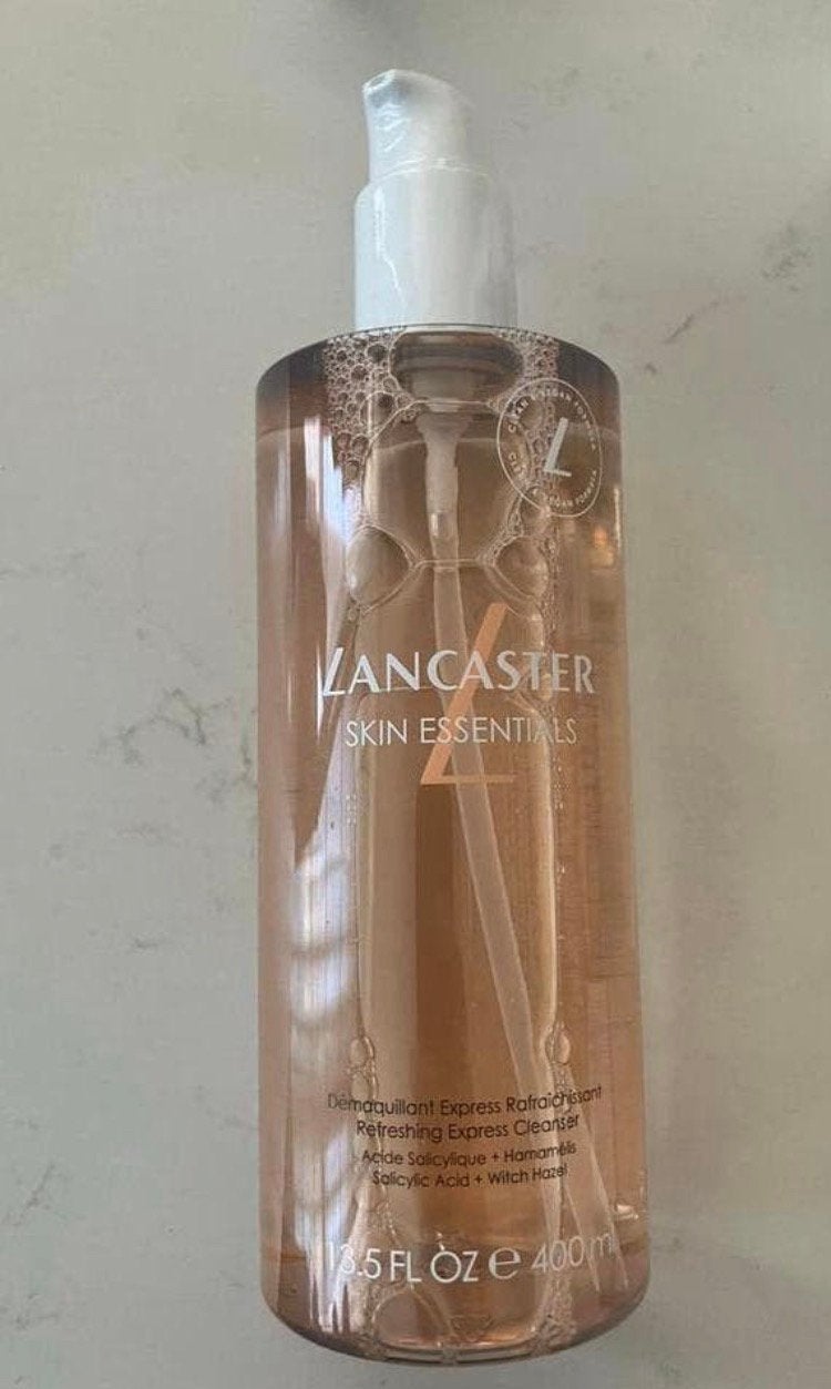 Lancaster Skin Essentials refreshing refresh cleanser 400ml, Ophalen of Verzenden, Nieuw, Gehele gezicht, Reiniging