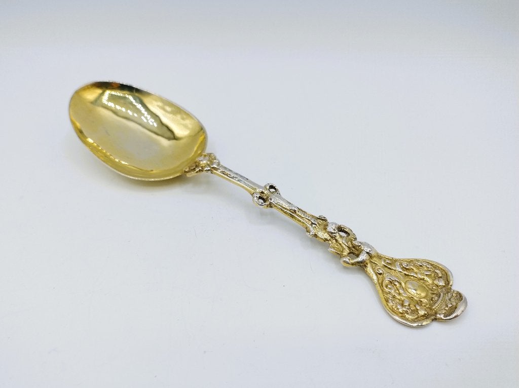 Zilveren gelegenheidslepel, Spannenburgh, Harlingen, 1747, Verzenden, Zilver