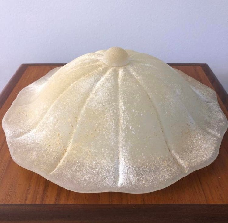 Italiaanse design plafondlamp van geel Murano glas | D36 cm, Plafondlamp, 36 cm, Geel, E27 (groot)