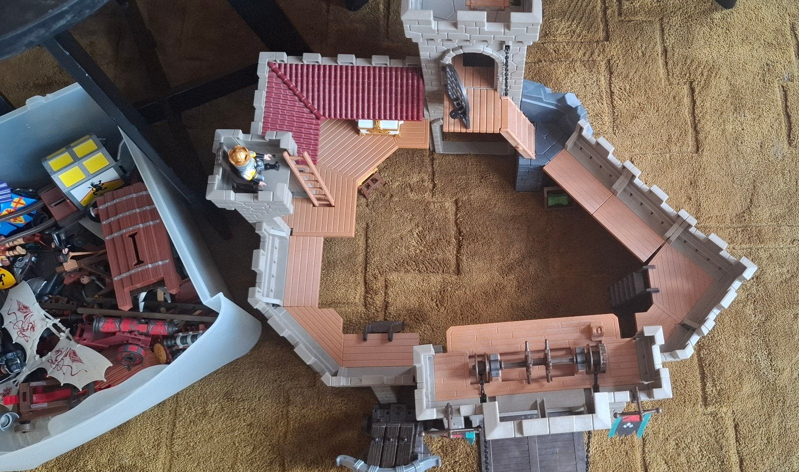 Playmobil Kasteel van de Valkenridders 4866, Kinderen en Baby's, Ophalen, Complete set, Zo goed als nieuw, Kasteel/Fort