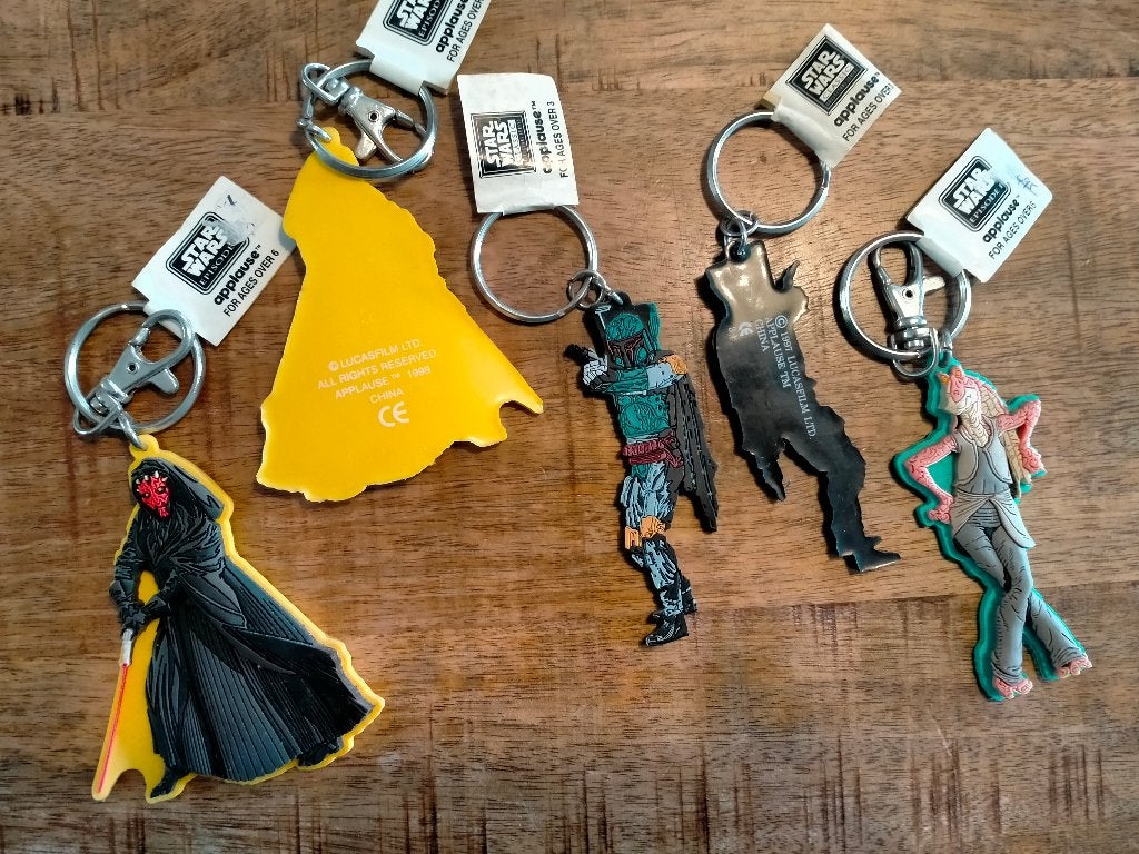 Star Wars Boba Fett Jar Jar Applause tekenfilm sleutelhanger, Verzenden, Zo goed als nieuw, Overige typen