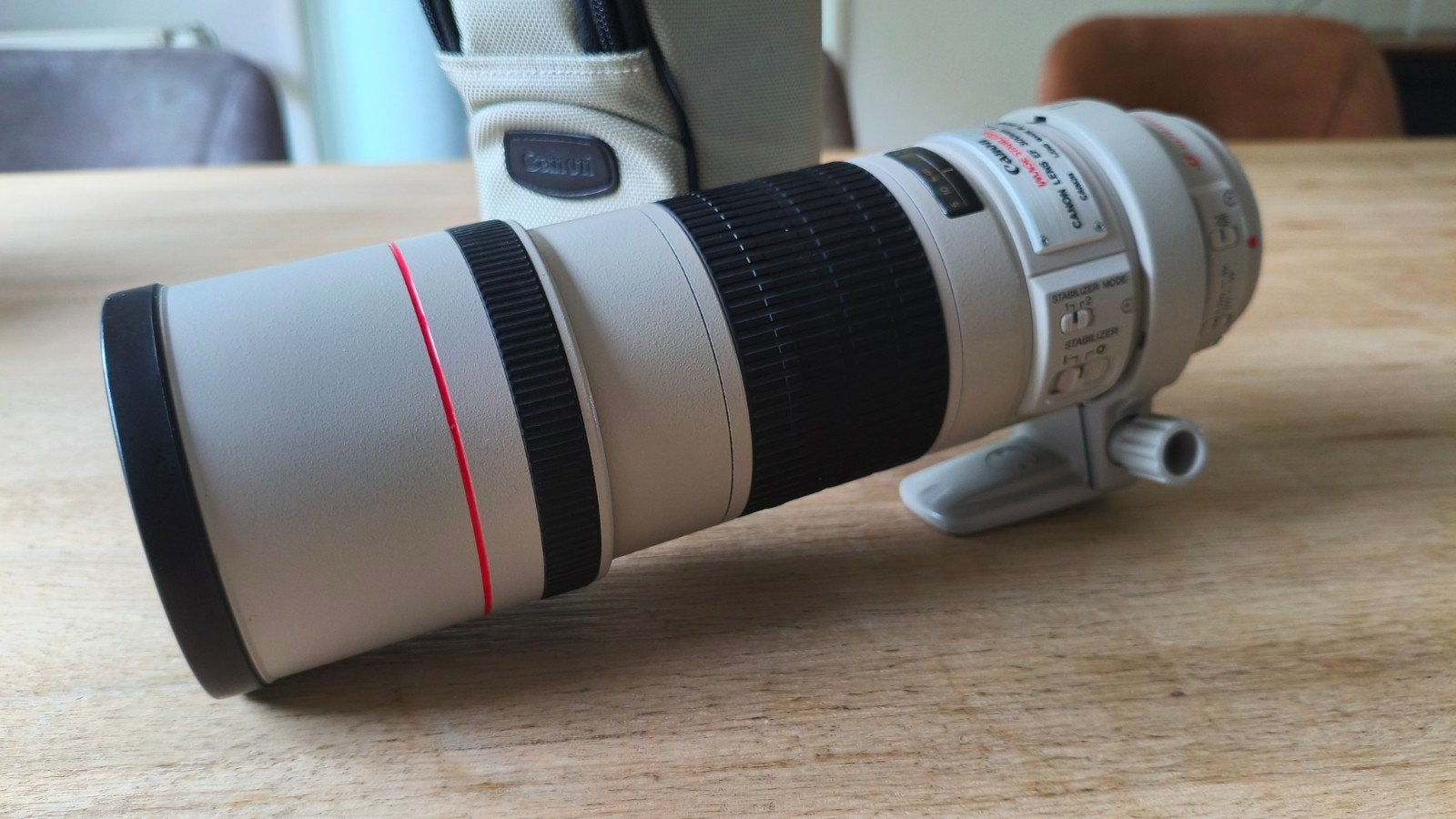 Canon EF 300mm f/4 L IS USM Telelens met Image Stabilizer, Audio, Tv en Foto, Ophalen, Canon, Zonnekap, Telelens