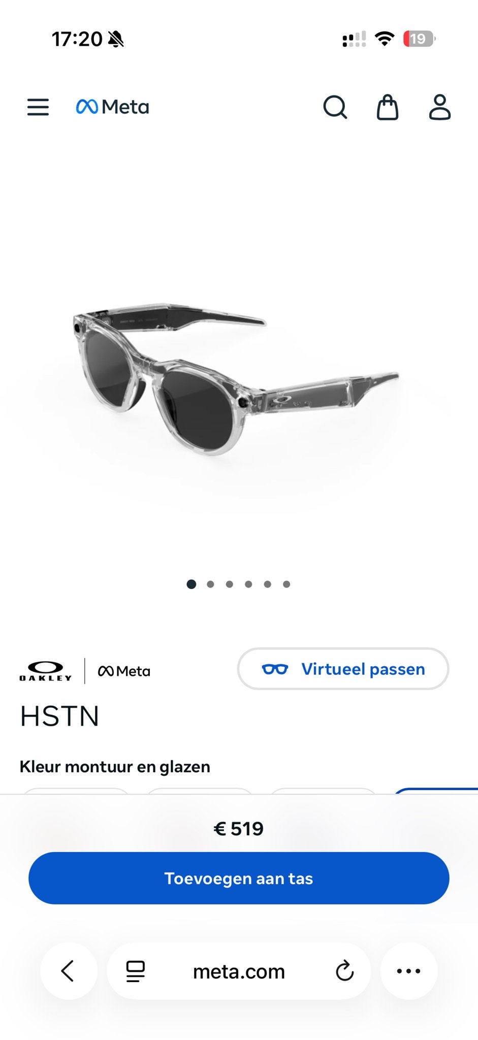 Meta bril / zonnebril Oakley HSTN, Zonnebril, Ophalen of Verzenden, Zo goed als nieuw, Oakley