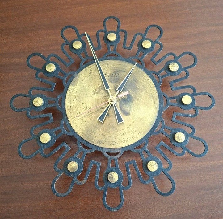Vintage Weimar wandklok - Made in GDR jaren 70, Ophalen of Verzenden