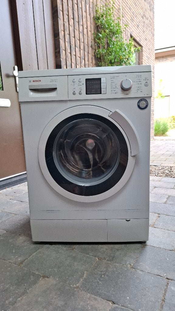 Bosch wasmachine en condensdroger, Witgoed en Apparatuur, Wasmachines, Ophalen, Gebruikt, Handwasprogramma, Voorlader