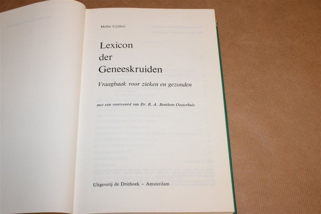 Mellie Uyldert — Lexicon Geneeskruiden, Boeken, Ophalen of Verzenden, Gelezen, Overige onderwerpen, Achtergrond en Informatie
