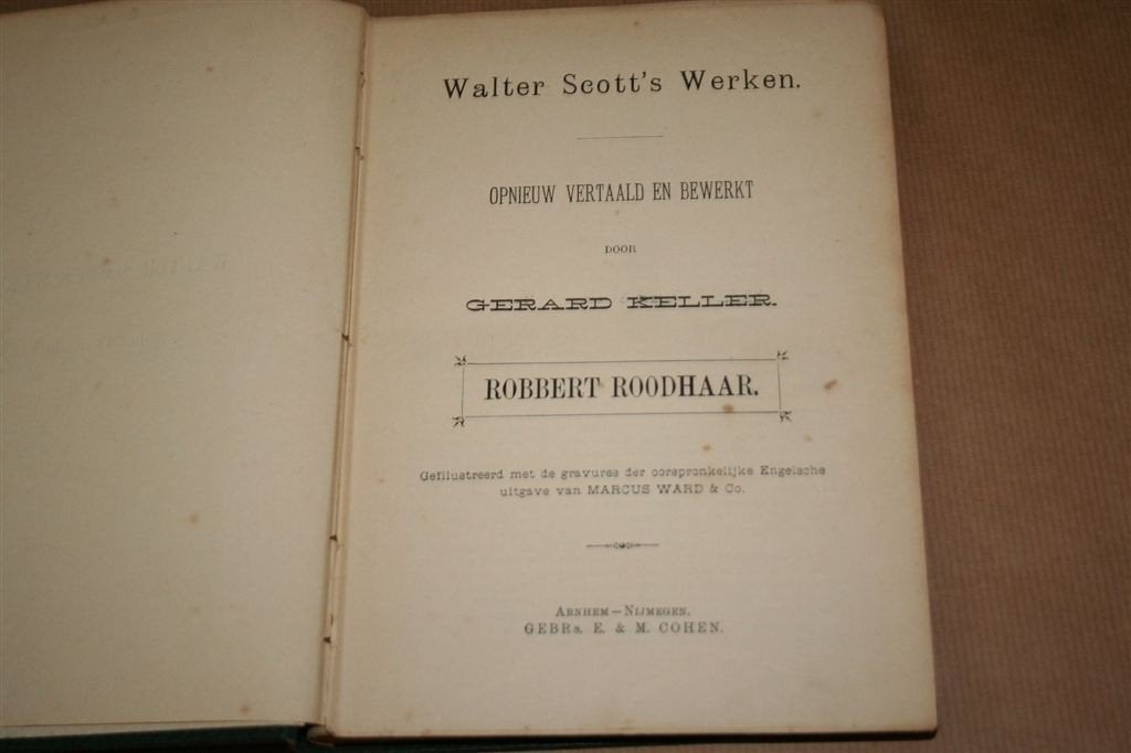 Walter Scott. Robbert Roodhaar. 1894., Ophalen of Verzenden