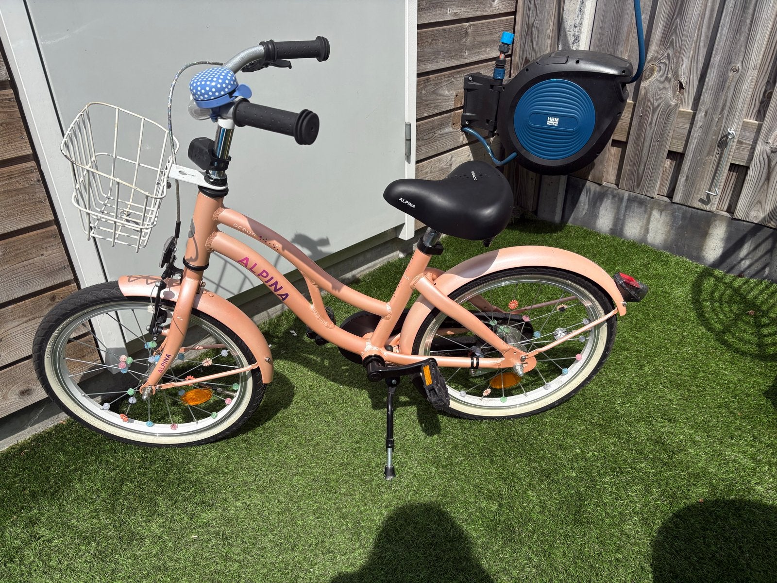 Alpina kinderfiets 18 inch - Roze met mandje, Fietsen en Brommers, Fietsen | Kinderfietsjes, Ophalen, Gebruikt, Terugtraprem, 16 tot 20 inch