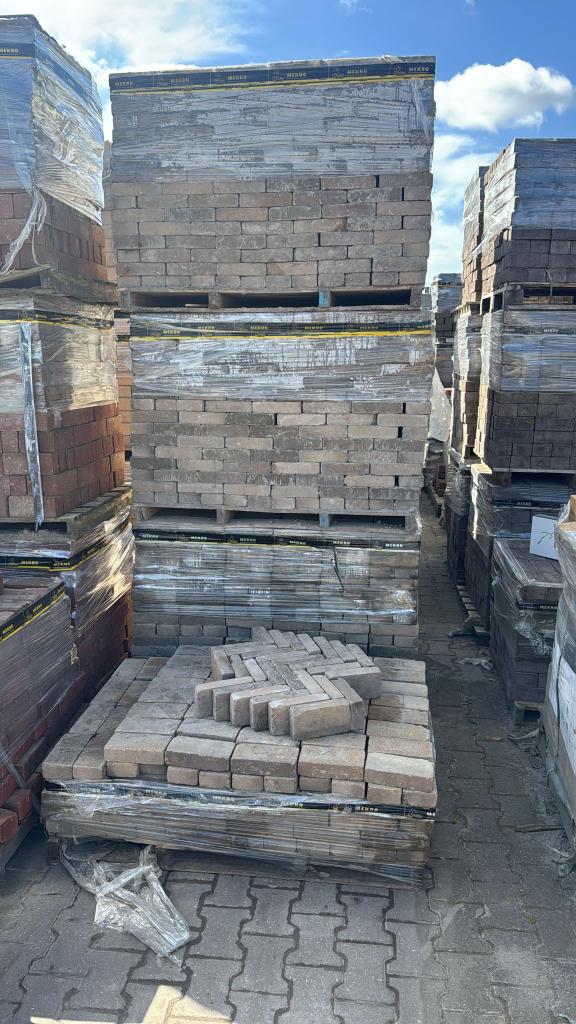 50m2 waalformaat gebruikt gebakken brons genuanceerd, Ophalen of Verzenden, Gebruikt, 10 m² of meer, Klinkers