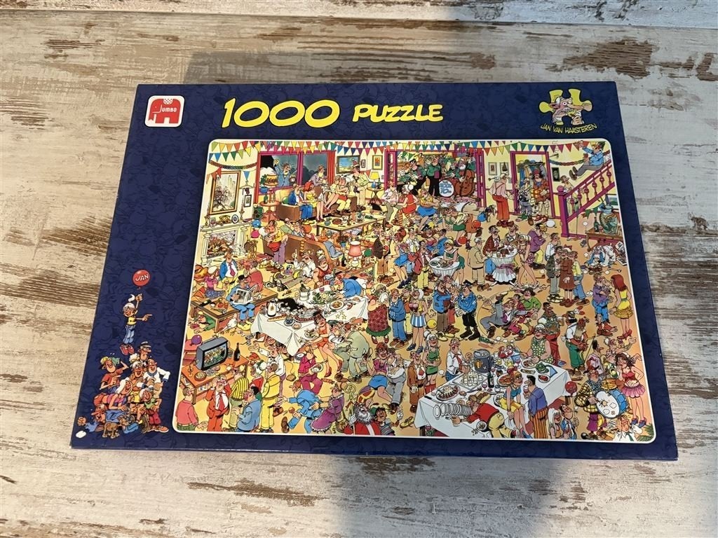 Jan van Haasteren - fijne verjaardag - 1000 stuks - s2073, Verzenden, 500 t/m 1500 stukjes, Zo goed als nieuw