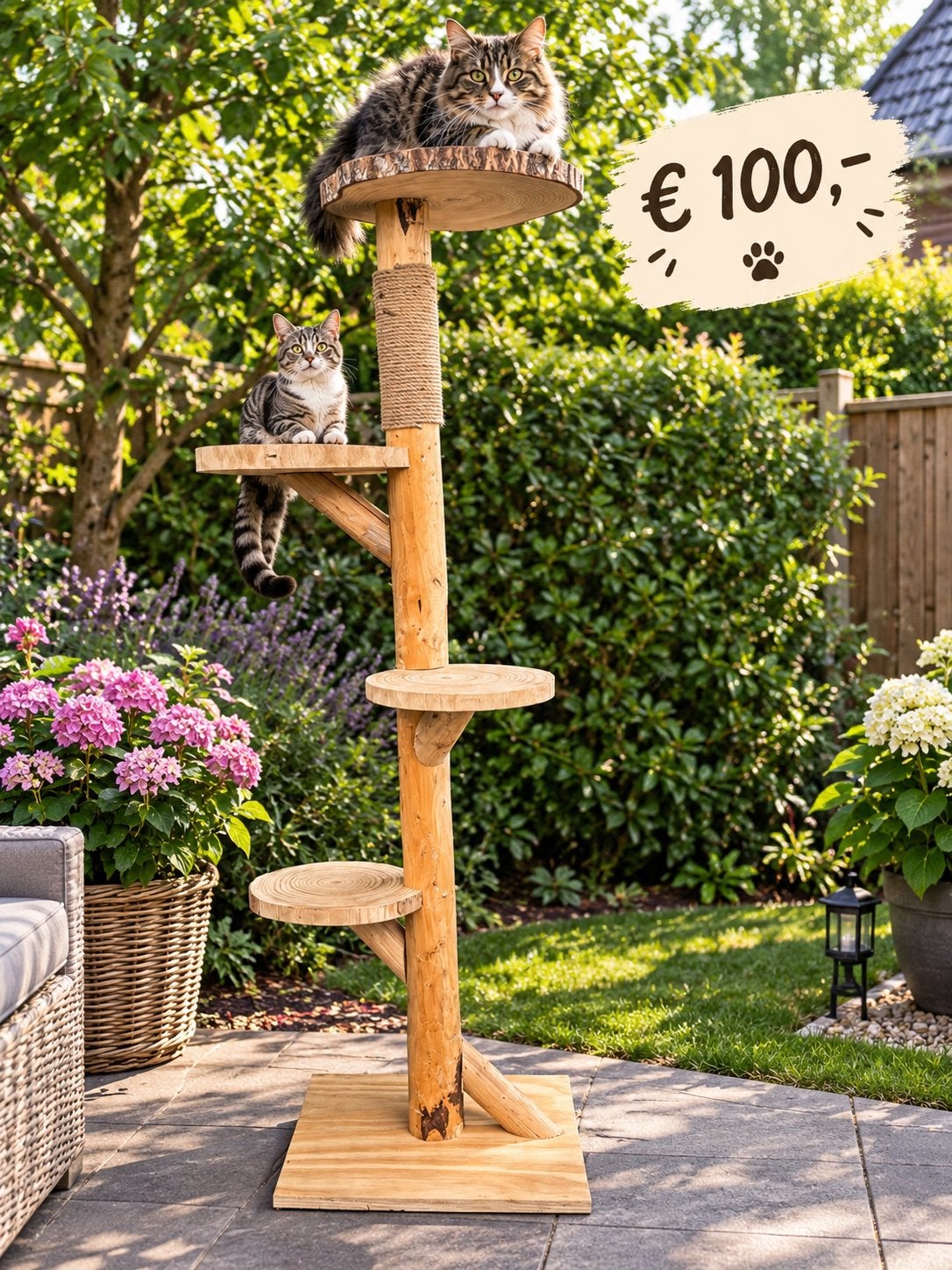 Aanbieding! Krabpalen van Hout - Binnen en Buiten, Ophalen of Verzenden, Krabpaal