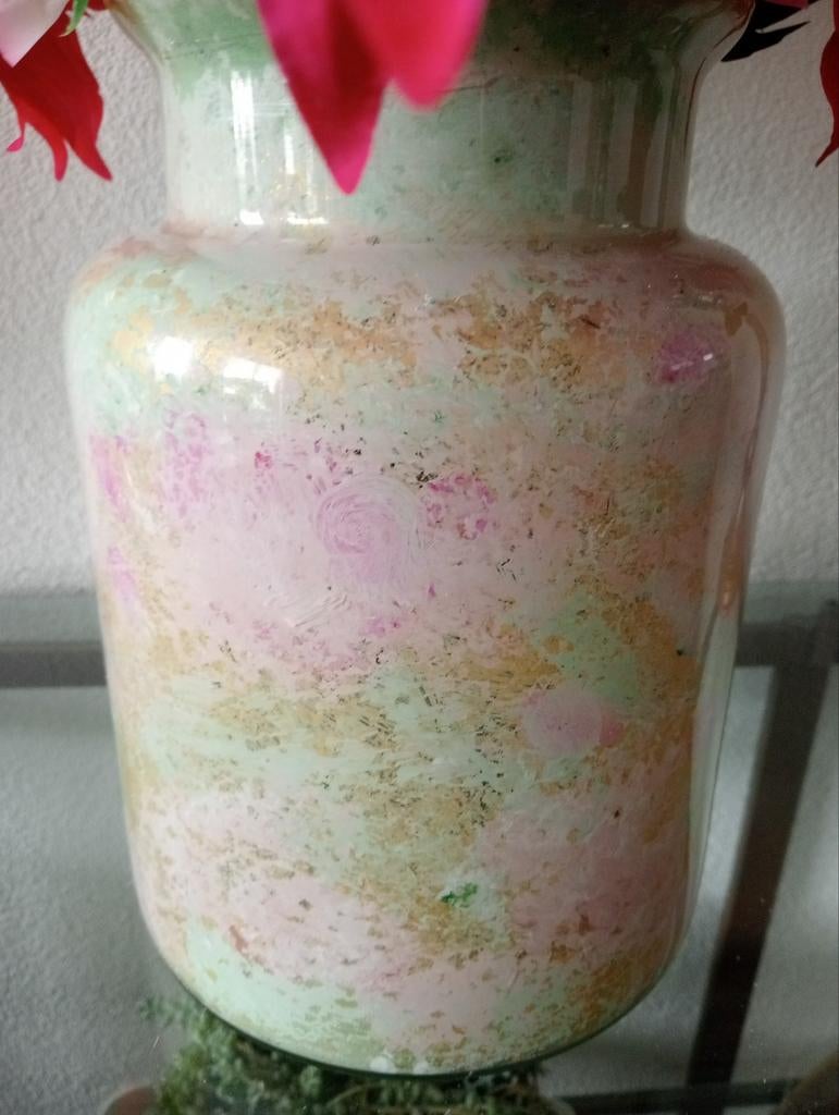 TEKOOP aparte vaas 45 cm hoog, zonder bloemen., Ophalen, Overige kleuren, Nieuw, Glas