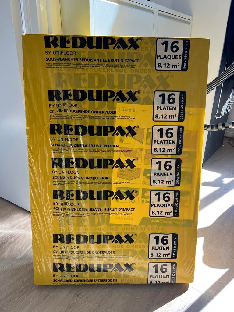 Redupax geluidsreducerende ondervloer 8.12m2, Ophalen, Overige materialen, 30 cm of meer, 50 tot 150 cm