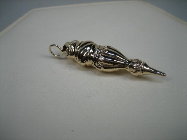 Zeeuwse 14 karaat antieke breinaaldkoker ca. 1880, Verzenden, Goud, Hanger