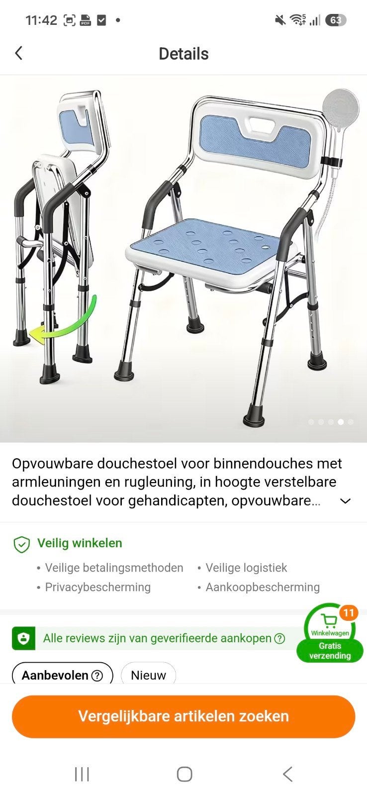 Div. Hulpmiddelen voor toilet douchestoel en bedi, Diversen, Ophalen, Nieuw