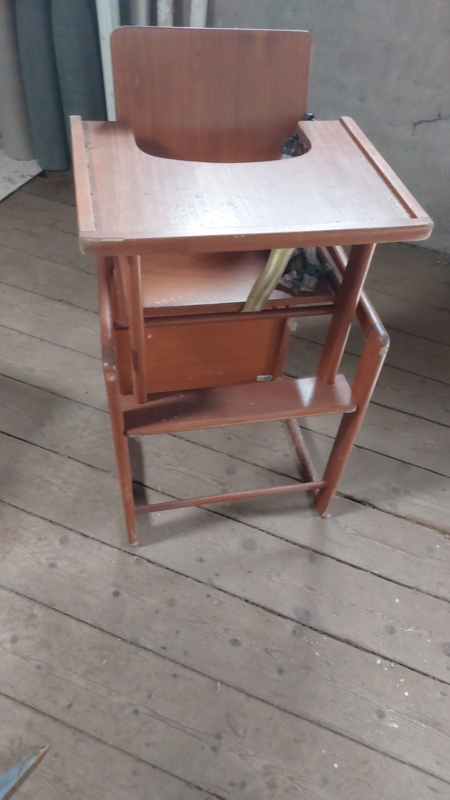 Vintage houten kinderstoel incl tafeltje, Kinderen en Baby's, Ophalen, Gebruikt, Overige typen