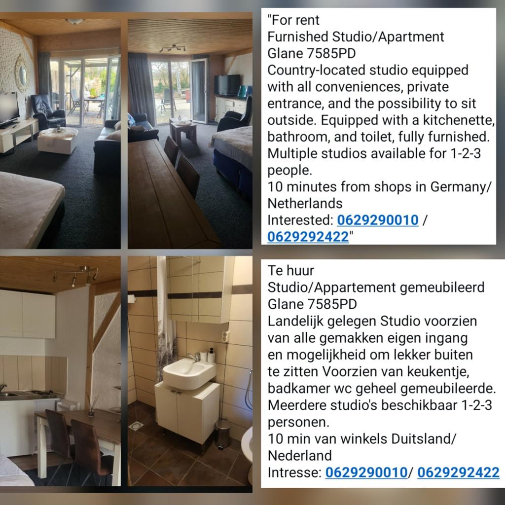 Recreatie woning  all in  te huur