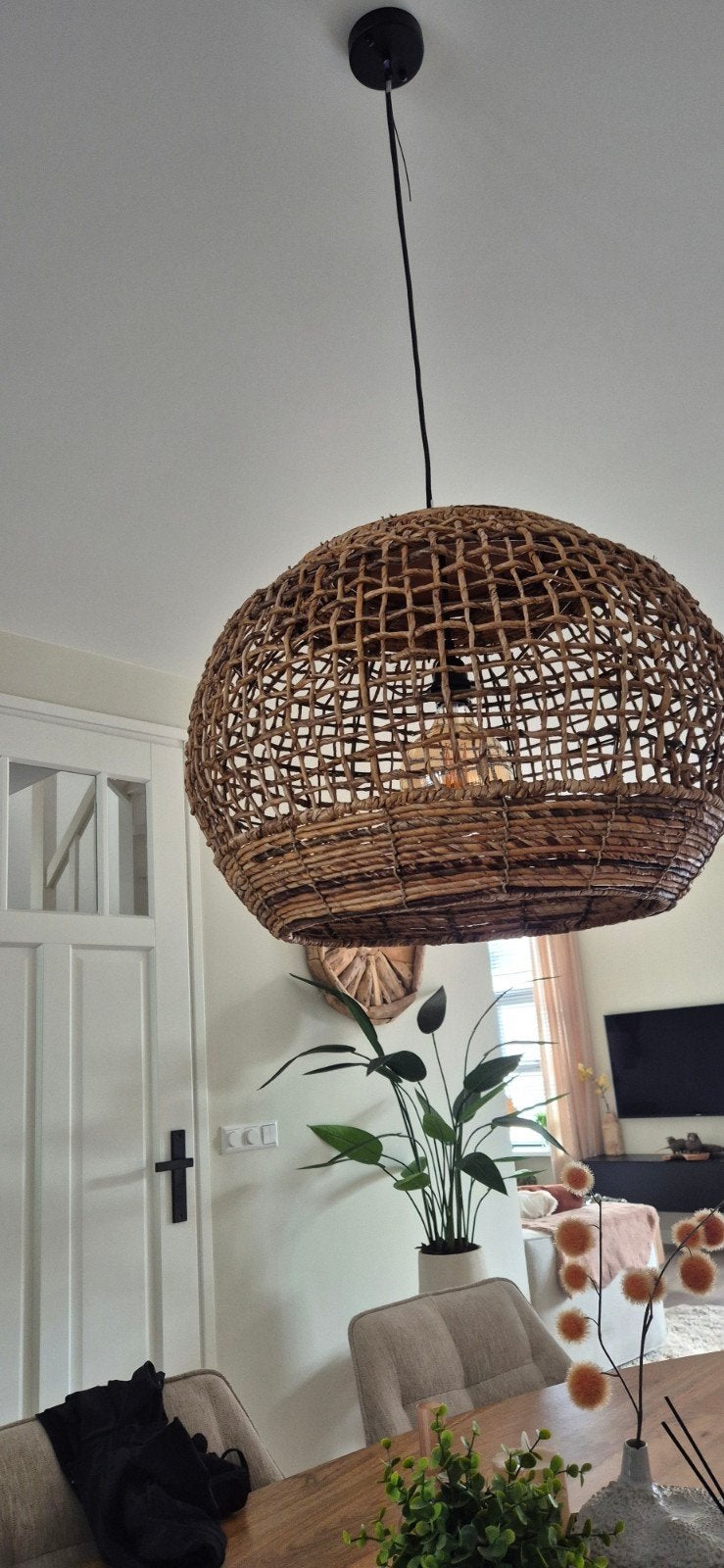 Hanglamp d- bodhi tumbler koi, Ophalen, Zo goed als nieuw, Natuurlijk materiaal, E27 (groot)
