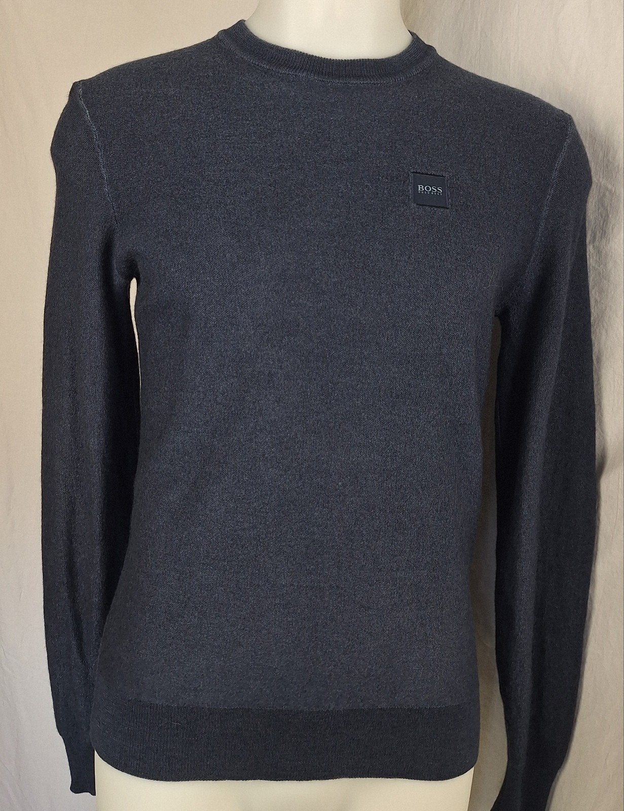 Perfecte staat - Hugo Boss heren sweater - Slim fit - Maat L, Maat 52/54 (L), Blauw, Ophalen of Verzenden, Zo goed als nieuw