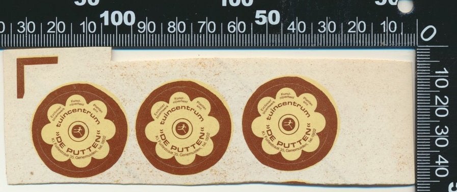Sticker: Tuincentrum De Putten - Genemuiden, Ophalen of Verzenden, Zo goed als nieuw, Bedrijf of Vereniging