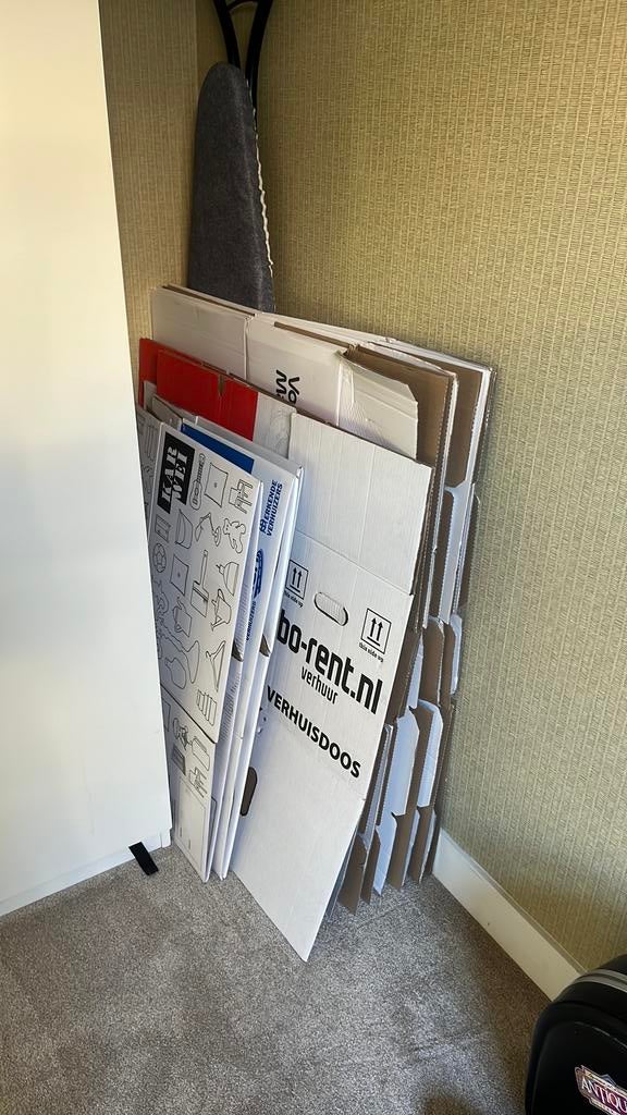 Verhuisdozen 12 stuks, Doe-het-zelf en Verbouw, Kratten en Dozen, Ophalen, 40 tot 60 cm, 50 tot 75 cm, 35 tot 50 cm