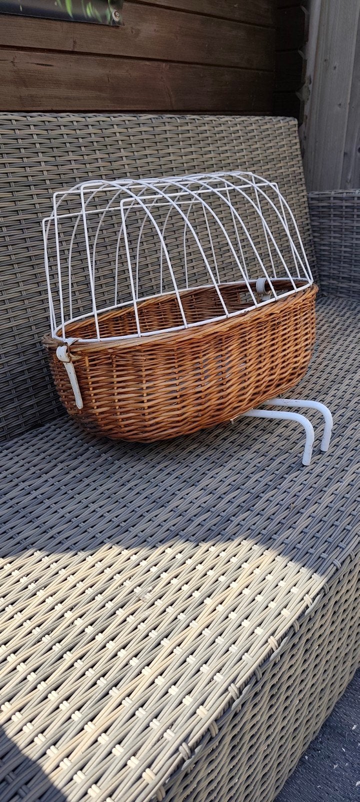 hondenmand voor aan het stuur, Dieren en Toebehoren, Hondenmanden, Ophalen, Gebruikt, Riet