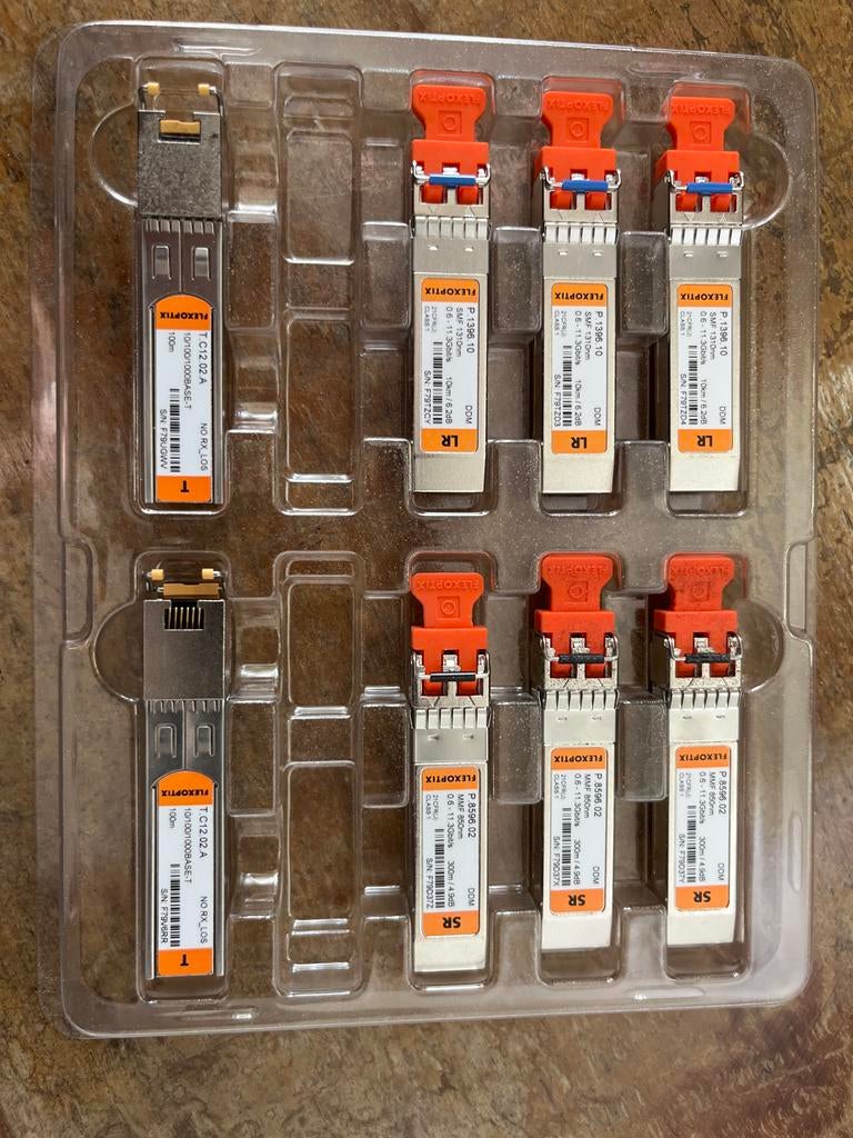 Flexoptix SFP+ transceivers 10G SR LR, Ophalen of Verzenden, Zo goed als nieuw